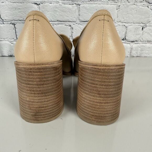 Crown Vintage Caitlun Pump Off White Block Heel Business Casual Shoe - Picture 9 of 16